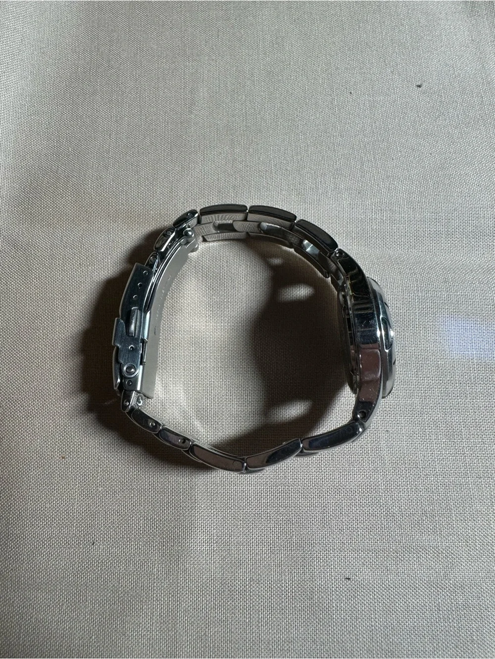 Relic Silver Bracelet Watch with Blue-Green Gradient Dial
